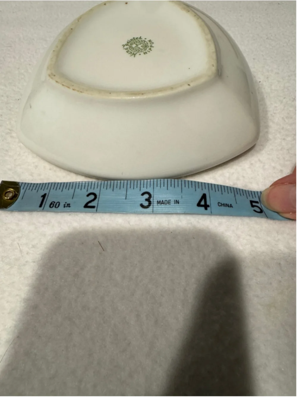 Vintage Nippon Hand Painted Poppy Serving Bowl, Cream, Orange Gold Rim